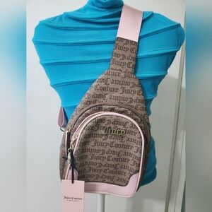 Juicy Couture Chestnut Pink Sling Bag Adjustable Strap